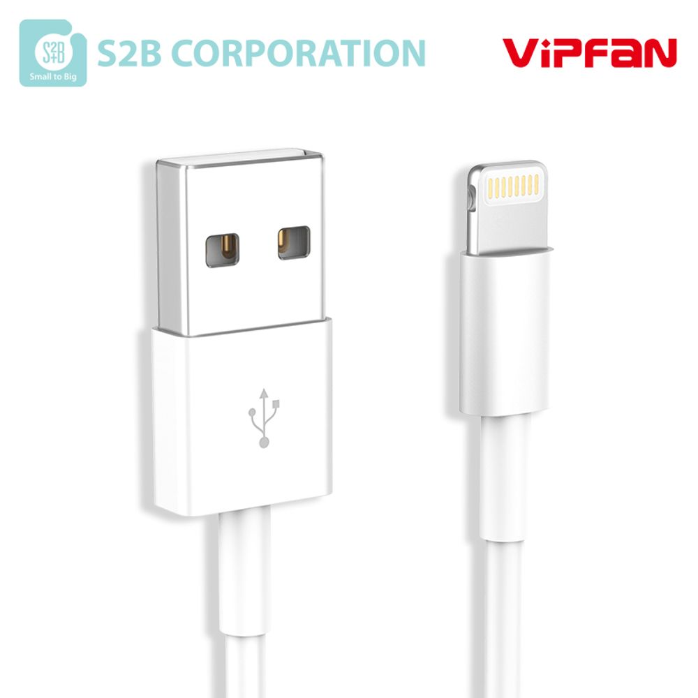 [S2B] VIPFAN X3 fast charging cable _ 8-pin cable, charging / data transfer can be done at the same time, fast charging, iOS compatible_Made in Korea